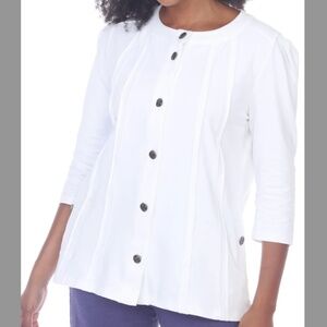 NWT Cotton Button Up Top or Jacket - Large